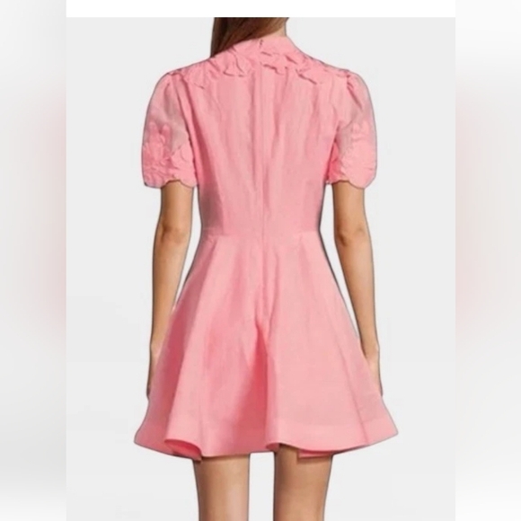 Antonio Melani Drs Iris Floral Mini Cap Sleeve Dress Taffy Pink Size 2 NWT - Picture 2 of 4